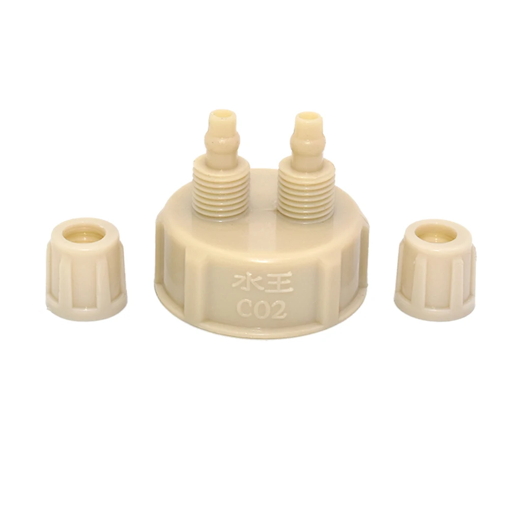 2Pcs Aquarium Multifunction DIY CO2 System Kit Generator Bottle Cap Fish Tank Carbon Dioxide DIY Reactor Quick Screw Plastic Cap - view 3