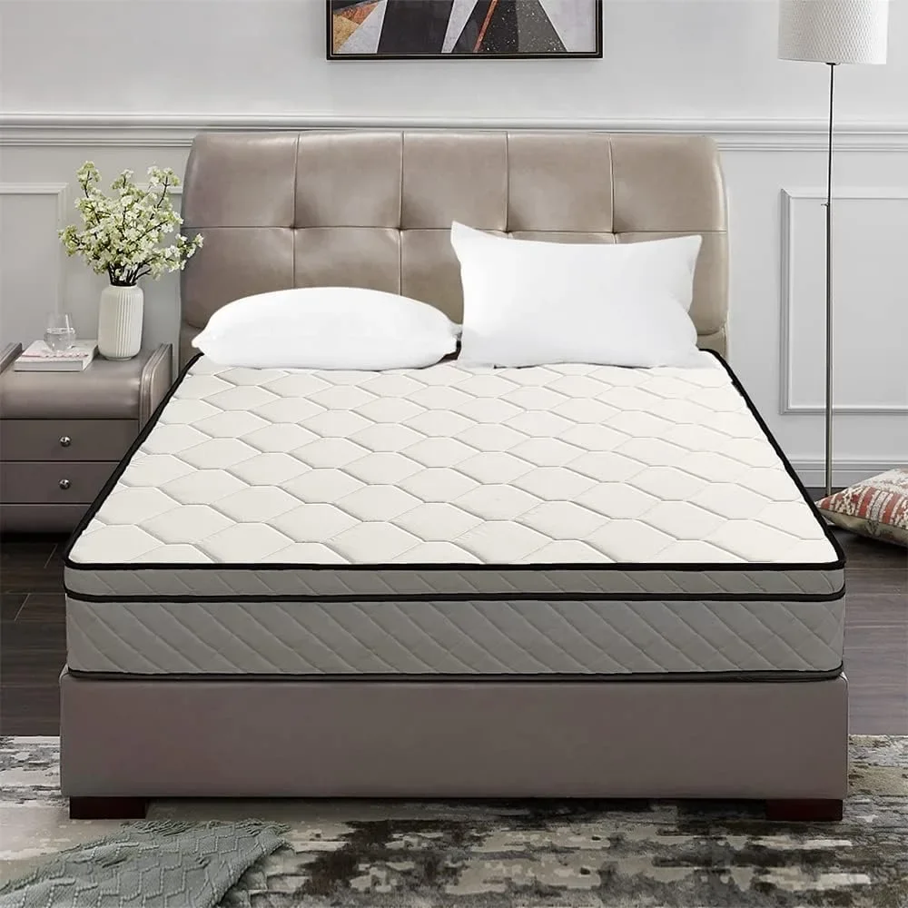 

Queen Hybrid Mattress 10 Inch Innerspring, Memory Foam Hybrid, Medium Firm, White, 80"L x 60"W x 10"Th, free shipping