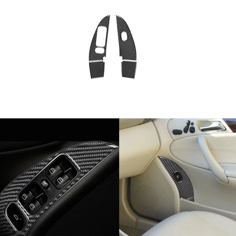 For Mercedes Benz C-CLASS W203 2005-2007 Interior Decoration Carbon Fiber Air Vent Gear Panel Sticker Styling Accessories - Image 2