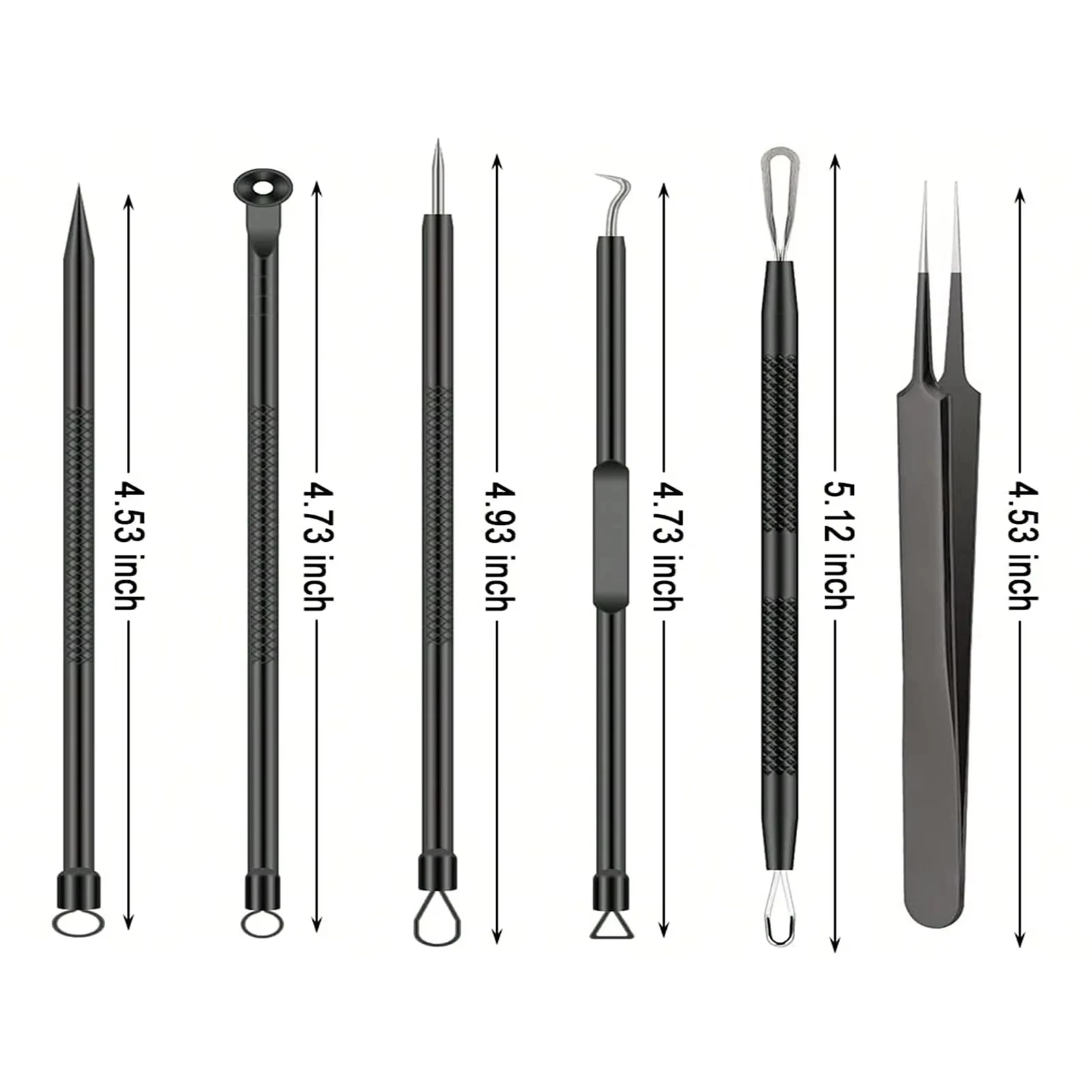 6 unids/set aguja y Clip para eliminación de acné herramienta de acero inoxidable eliminación de espinillas imperfecciones cuidado de la piel Facial belleza limpieza de poros faciales