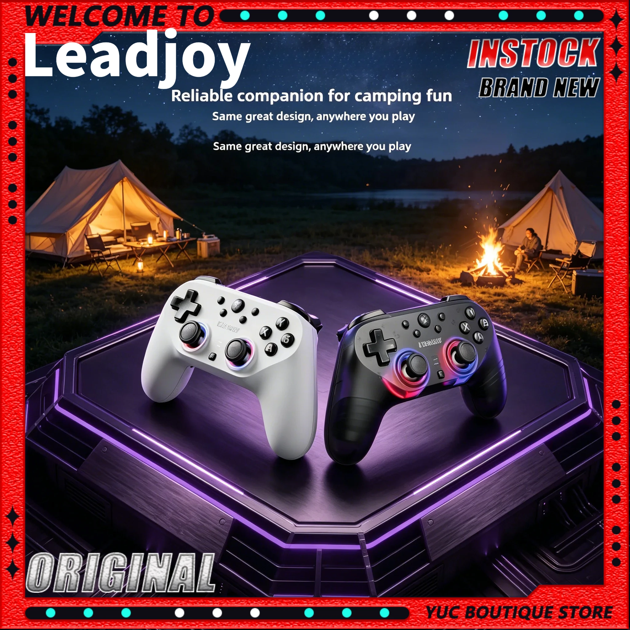 

NEW Leadjoy Saber Plus Wireless Gaming Controller JS13 Pro TMR Joystick 1000Hz PC Gamepad for Switch Windows Android IOS FPS