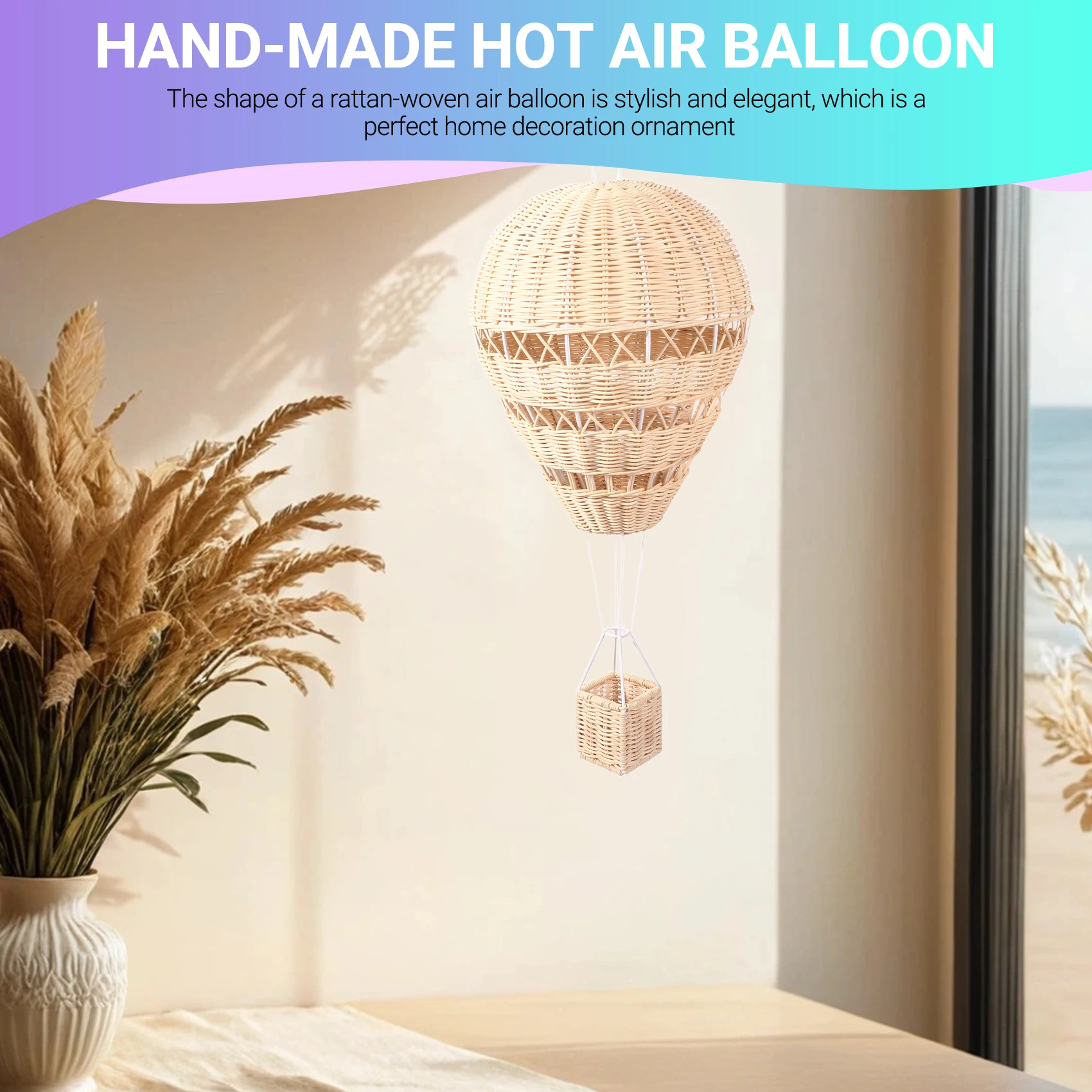 

Декоративный шар из ротанга ручной работы ABZL для детской комнаты, бохо-декор для детской, реквизит для фотосессий