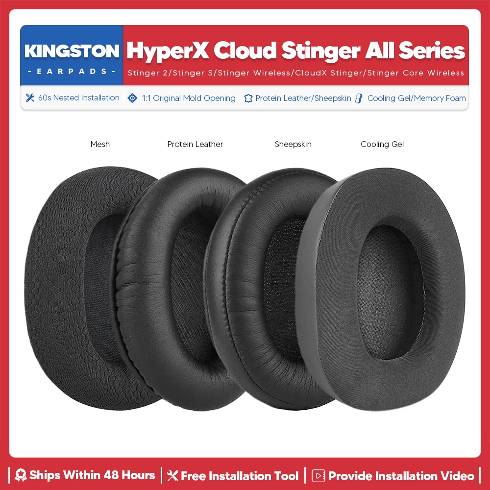 Replacement Ear Pads For HyperX Cloud Stinger S CloudX Stinger 2 Core Wireless Headphone Accessories Headset Ear Cushion