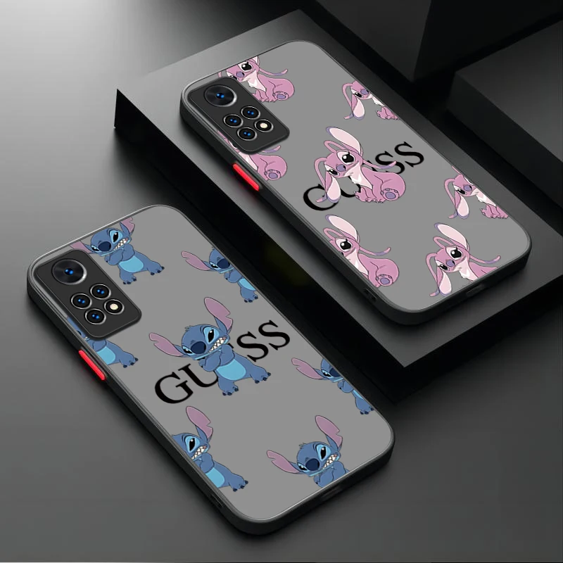 Śliczne etui Disney Stitch Angel Case dla Xiaomi Redmi Note 13 12 Pro Plus 4G 5G 12S 11S 11 10 10S 9 9S 8 Redmi 12 13 13C 12C A3 A3X