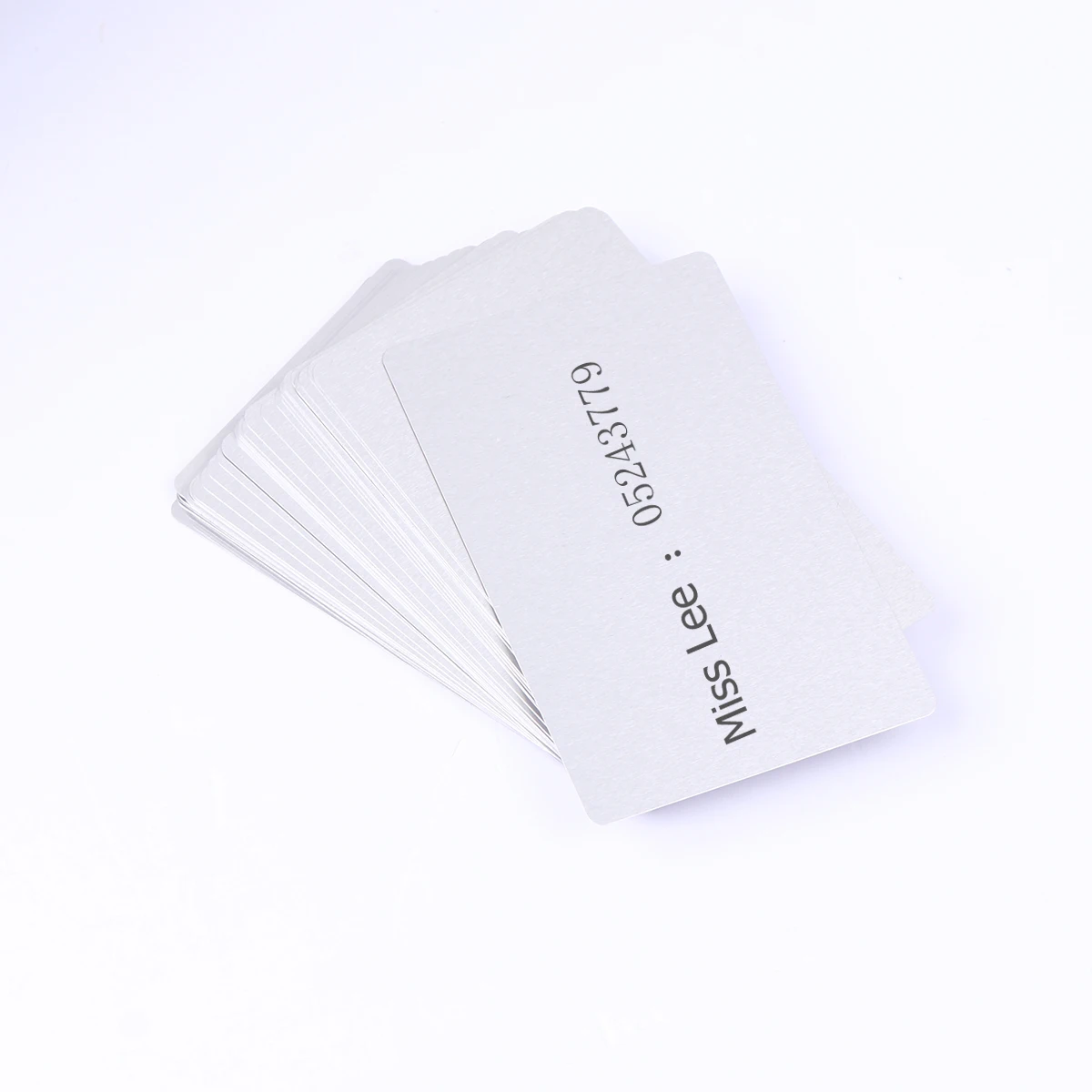 

50 pcs Laser Engraved Business Cards 0.2Mm Thin Anodized Aluminum Diy Name Card Cnc Carving Rounded Corner Flexible