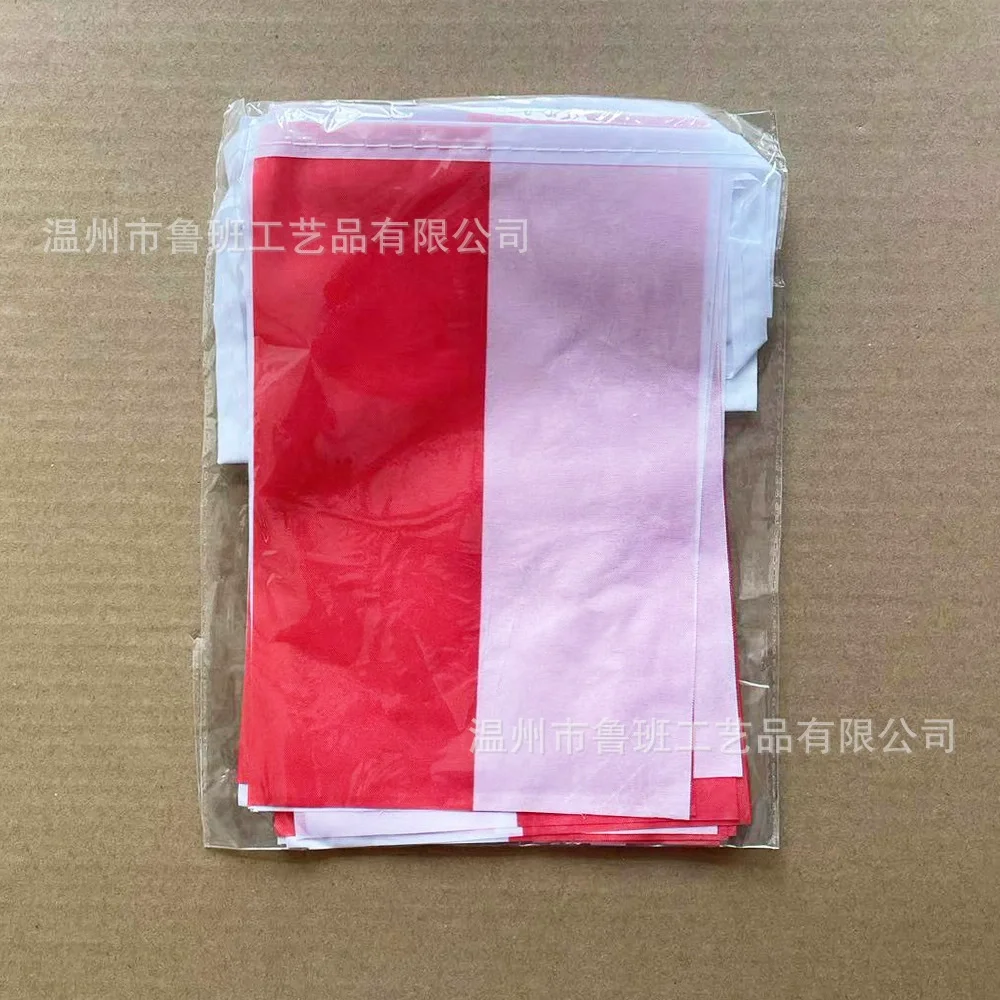 Poland Bunting Flags 14x21cm 20pcs/lot Polyester Poland String Flags Pennant Banner Festival Party Holiday for Decoration
