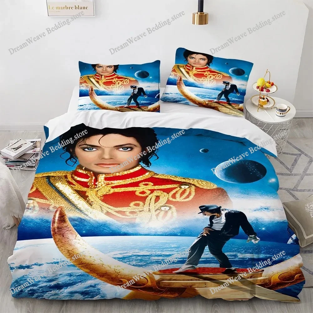 

Michael Jackson Bedding Set Single Twin Full King Size Musical Genius Bed Linen Adults Teens Bedroom Duvet Cover Set Luxury Gift