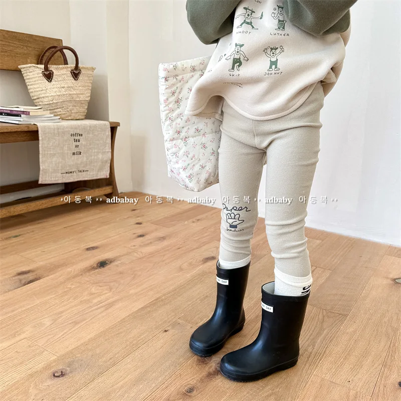 

Autumn New Children Cotton Leggings Baby Girls Cartoon Print Tights Toddler Stretch Pants Kids Trousers Versatile Casual Pants