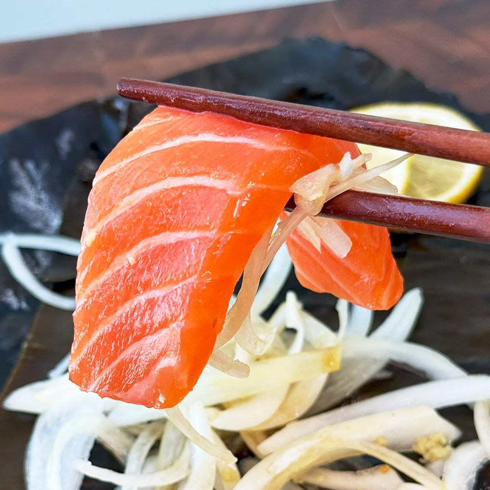 السلمون الخام النرويجي المباشر من الدرجة العالية التي لم يتم تجميدها أبدًا. #2