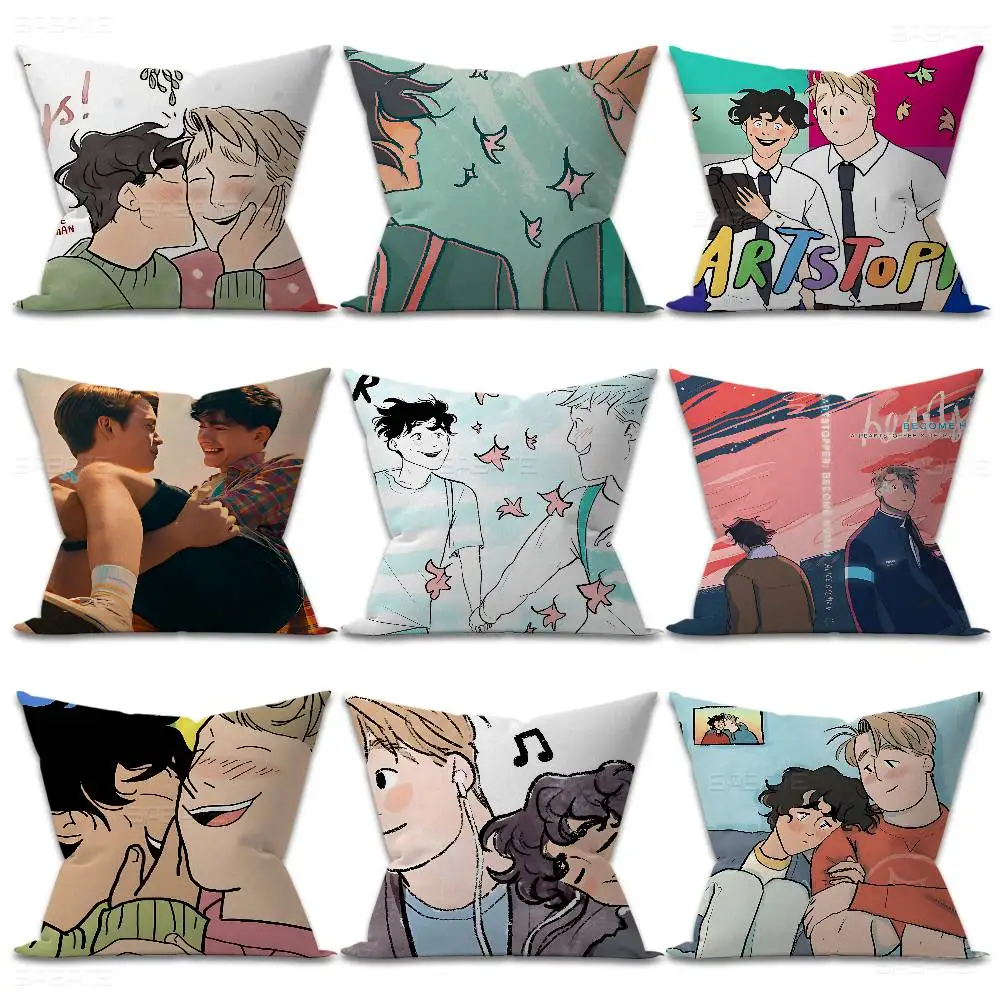 Love H-HeartstopperS Cute Cushion Cover Decorative Pillow Sofa Home Decor case pillow cases