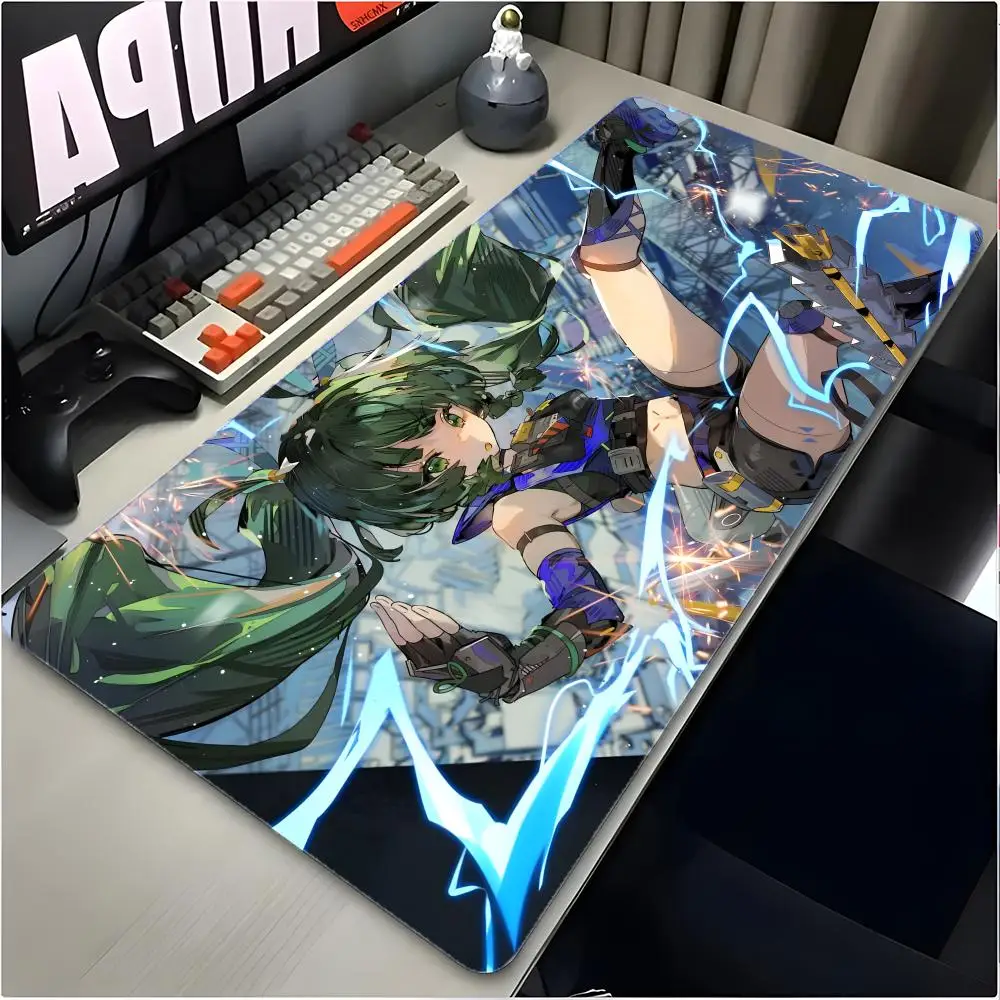 Tactical Q-Qingyi Zzz Mouse Pad Large Mouse Pad Desk Mat Non‑Slip Board Gaming Mat Stitched Edge Design