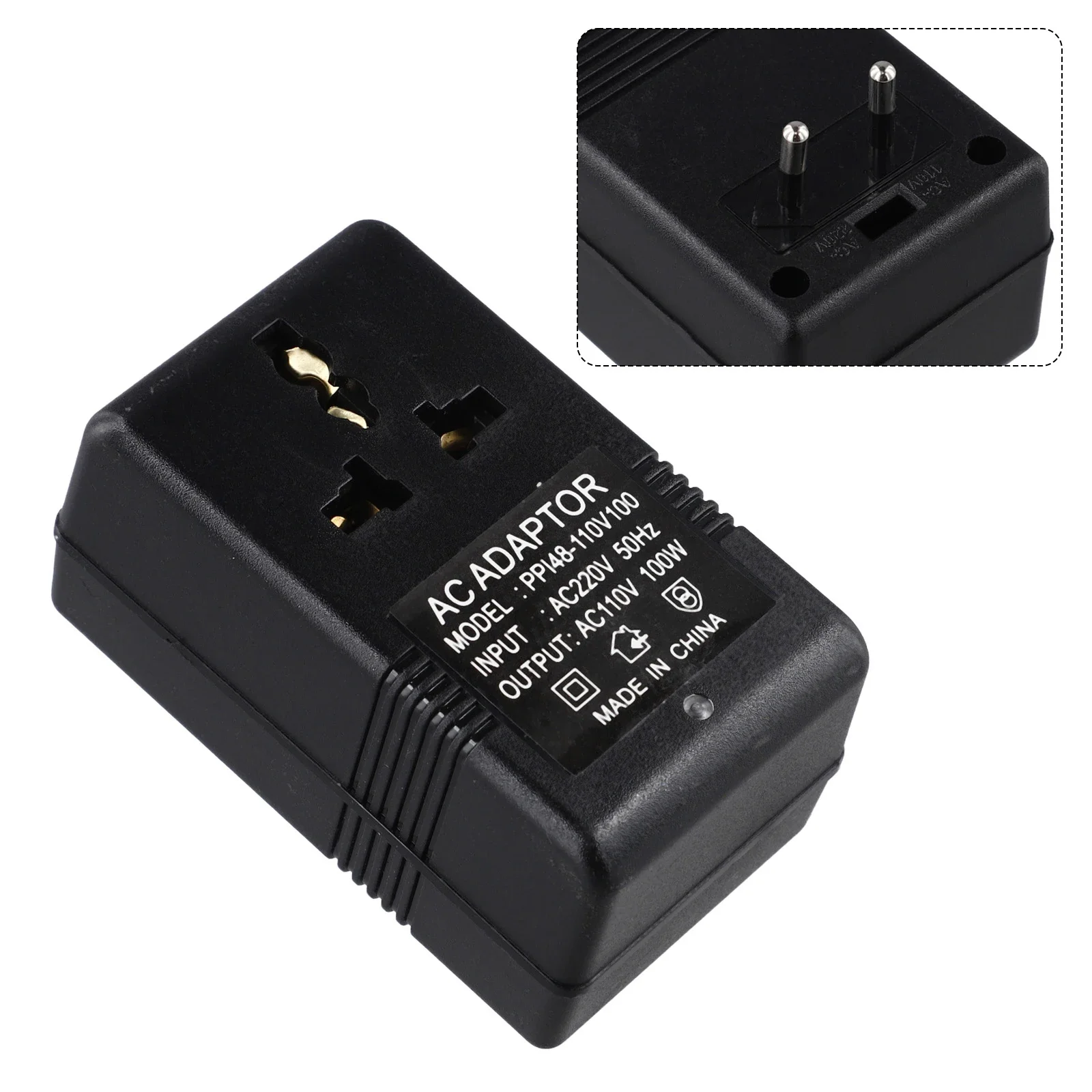 1pc 35W Voltage Converter Travel Adapter AC 220V To 110V Transformer Step-Down Plug Inverter For Laptops Smartphones Cameras