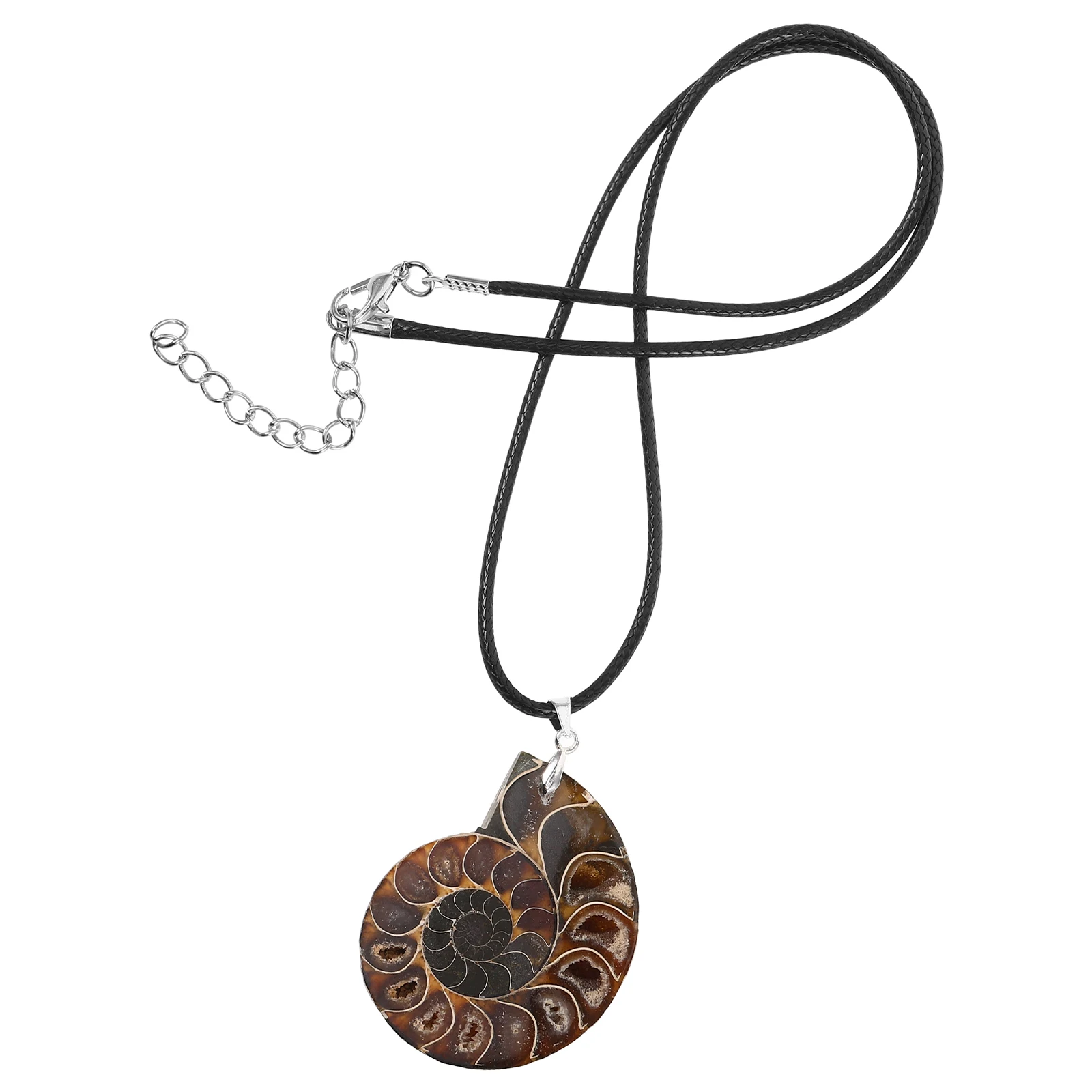 

Spiral Stone Pendant Seashell Conch Specimen Necklace Jewelry Charms Ammonite Natural Unique Design Handmade Fashion Meaningful