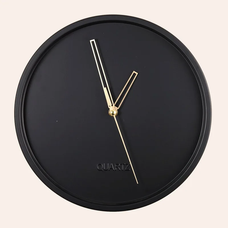 

Nordic Fashion Art Wall Clock Iron Minimalist Round Quartz Wall Clock Creative Wall Clock Living Room Decorative Silent Clock