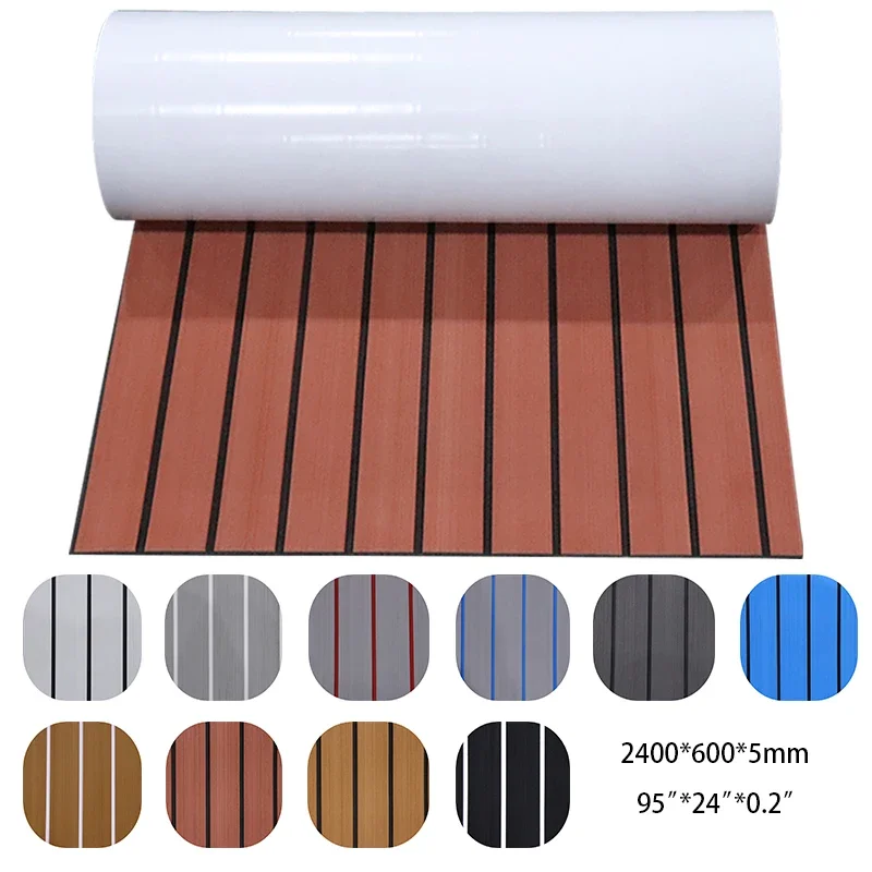 240*60*0.5cm Self Adhesive EVA Foam Teak Sheet Mat Decking Car Boat Sea Swim Yacht Synthetic Marine Acessories Cozy Flooring Pad