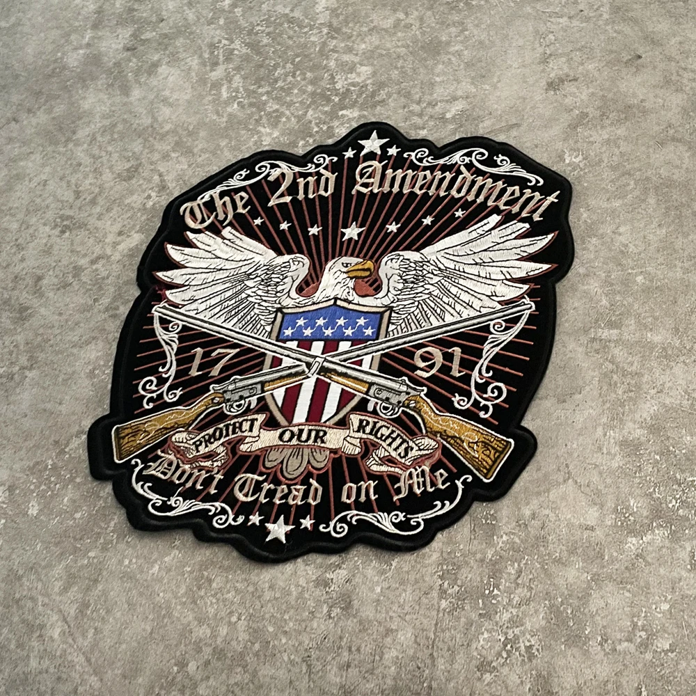 Devil Skeleton Angel Wings Large Embroidery Patch Motorcycle Knight Personalized Leather Jacket Clothing Decorative Back Glue