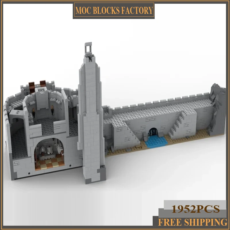 

The Rings Movie Helms Deep MOC Building Blocks Architecture Castle Model DIY Assembly Technology Bricks Collection Toys Gifts