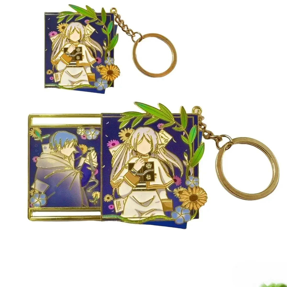 Anime Phone Charms Apple Chain Lanyard Keychain Bag Decoration Push and Pull Metal Pendant Collection Keyring