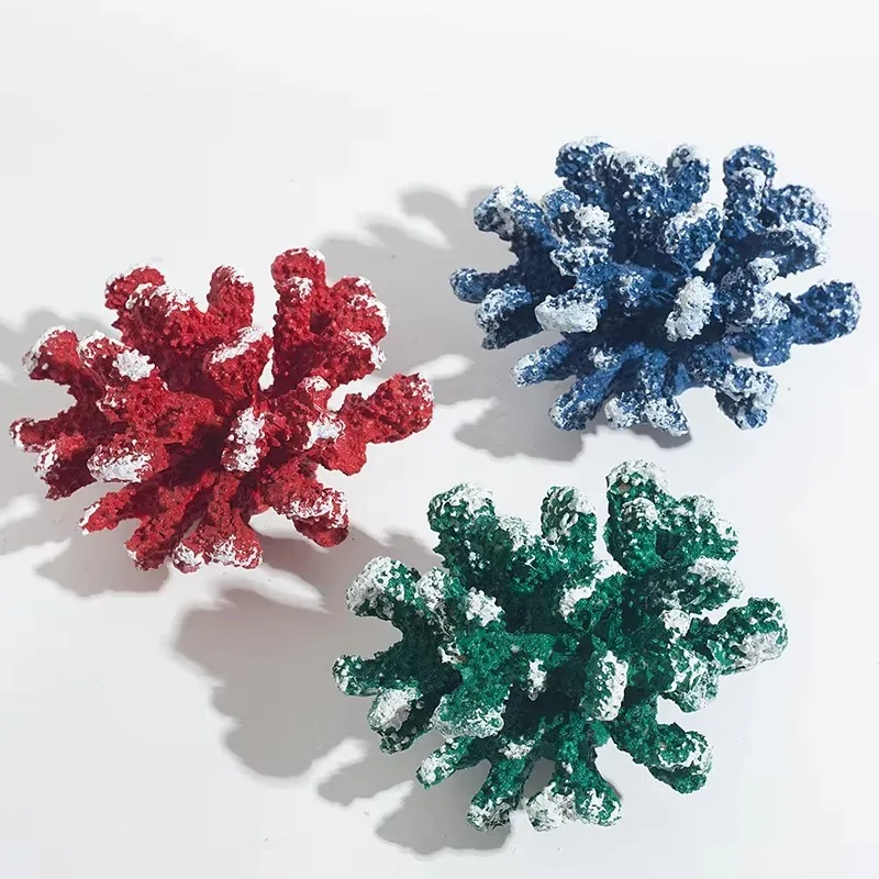 10pcs Simulation Corallite Ornaments Aquarium Fish Tank Landscaping Decor Home Accessories Crafts Resins Coral Ornaments