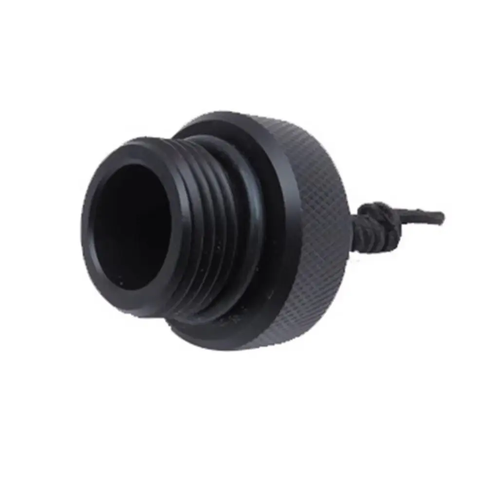 1Pcs ABS Plastic Scuba Diving Dust Cap Male Threaded Plug Black DIN Tank Valve Dust Cap 25x23mm Swivel Lanyard