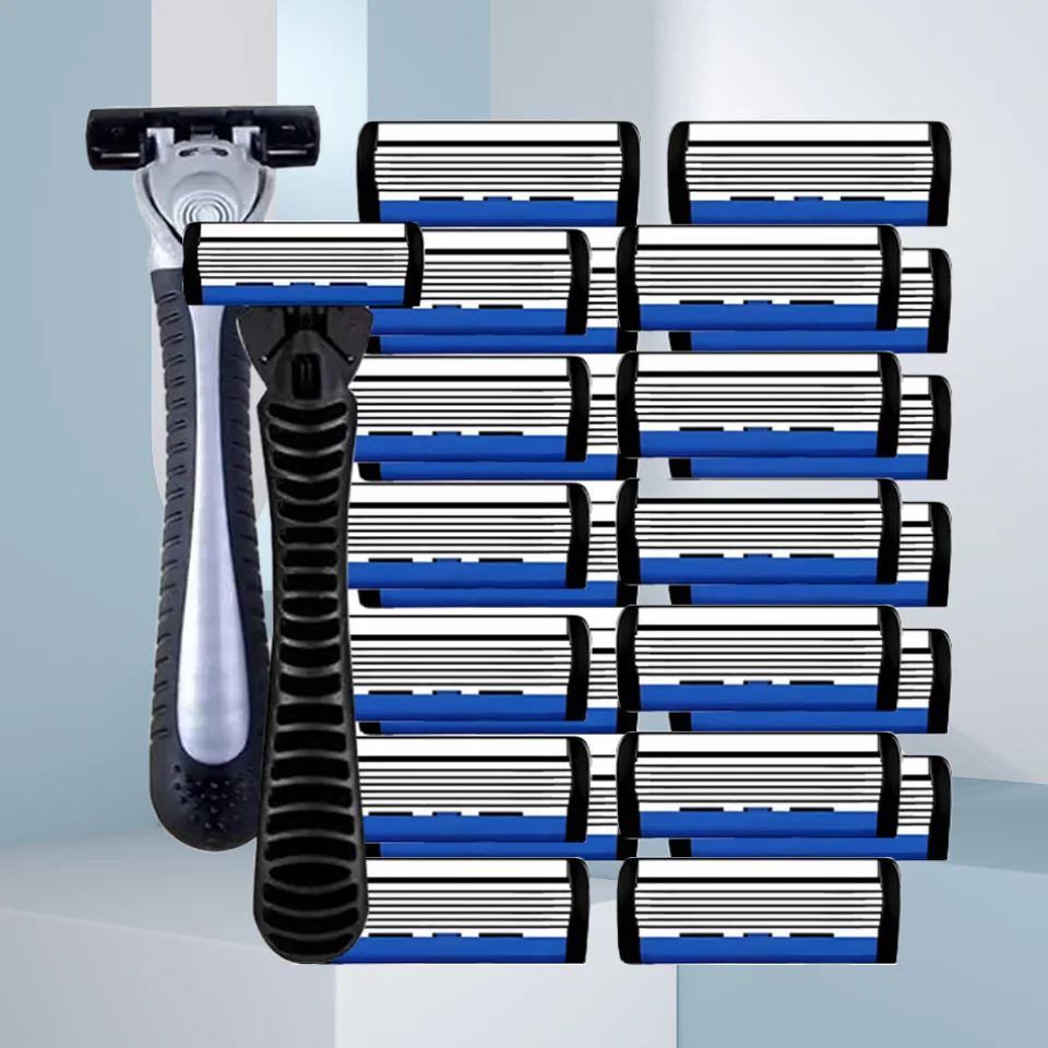 6-Layer Blades Safety Razor Fusion Straight Shaver For Men Shaving Manual Machine With Blades Shave Beard Shavette