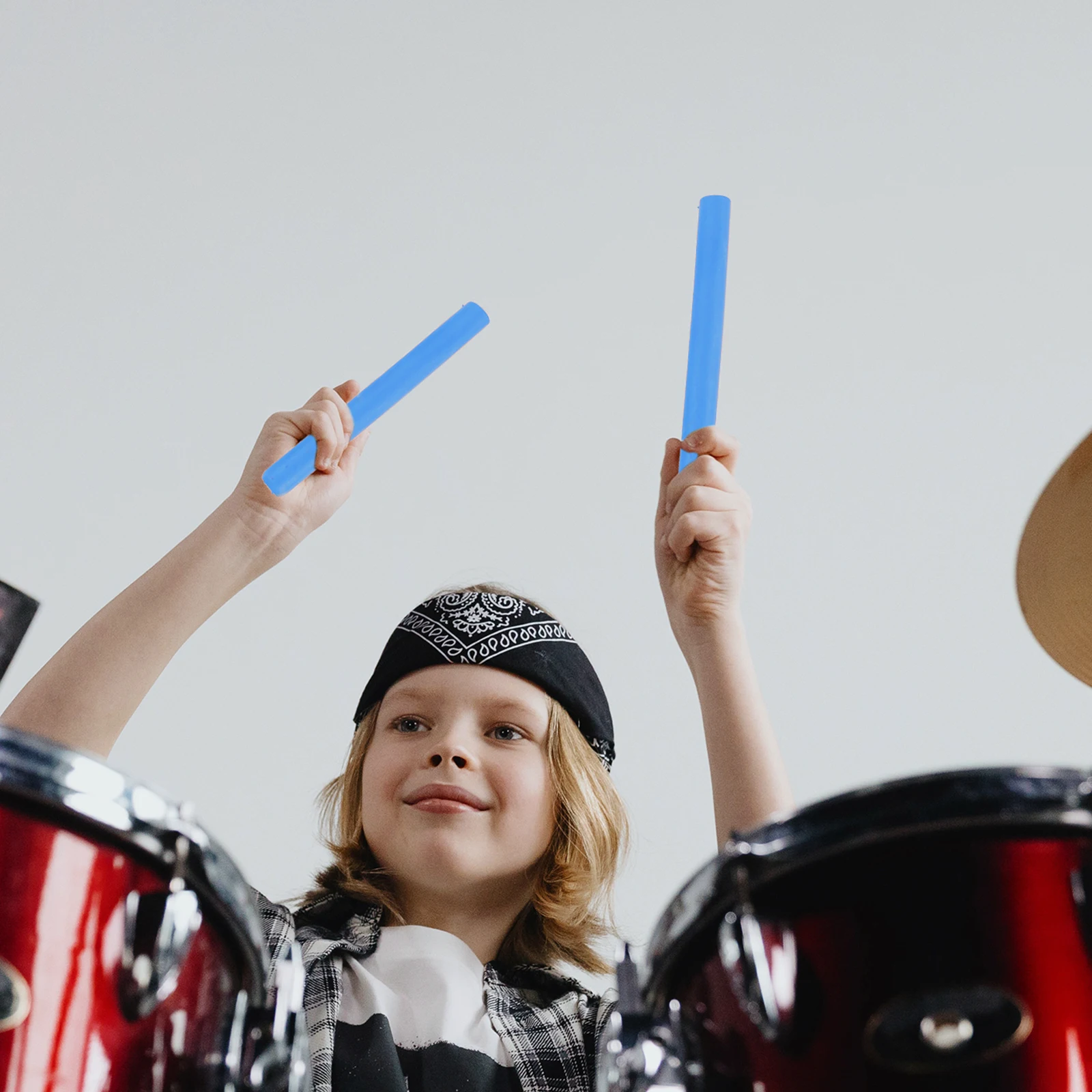 

2Pcs Durable Silicone Drumstick Covers Anti-Slip Head Protectors Silent Practice Caps Lightweight Silicone Drumstick Caps