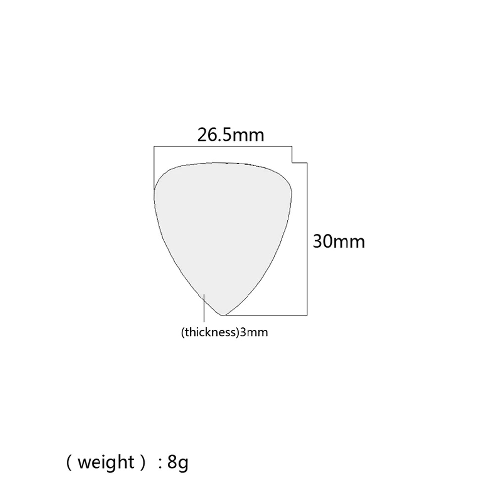 

10pcs Wool Felt Material Guitar Pick Bass Guitar Plectrum Ukulele Guitar Picks Accessories L04 (White)