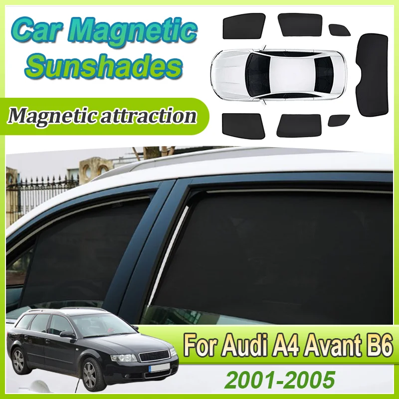 

For Audi A4 Avant B6 8E 8H 2001-2005 2004 Car Magnetic Sunshade Privacy Protection Coverage Blocking Curtain Auto Accessories