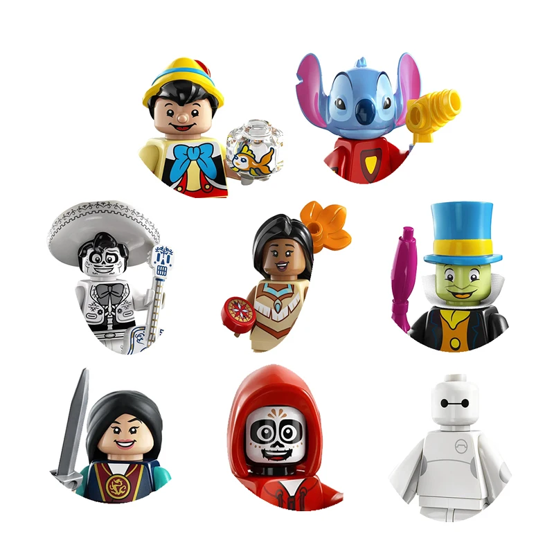 

Potdemiel Disney Stitch FROZEN Series Princess Elsa Mini Figma Stitch Building Blocks Mini Toys kids toys toys for girls