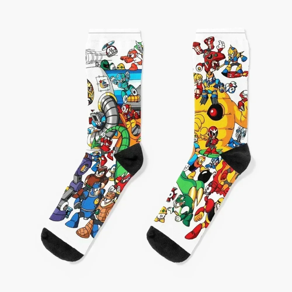 Mega Man and all of his enemies Socks set heated Boy Socks Women's