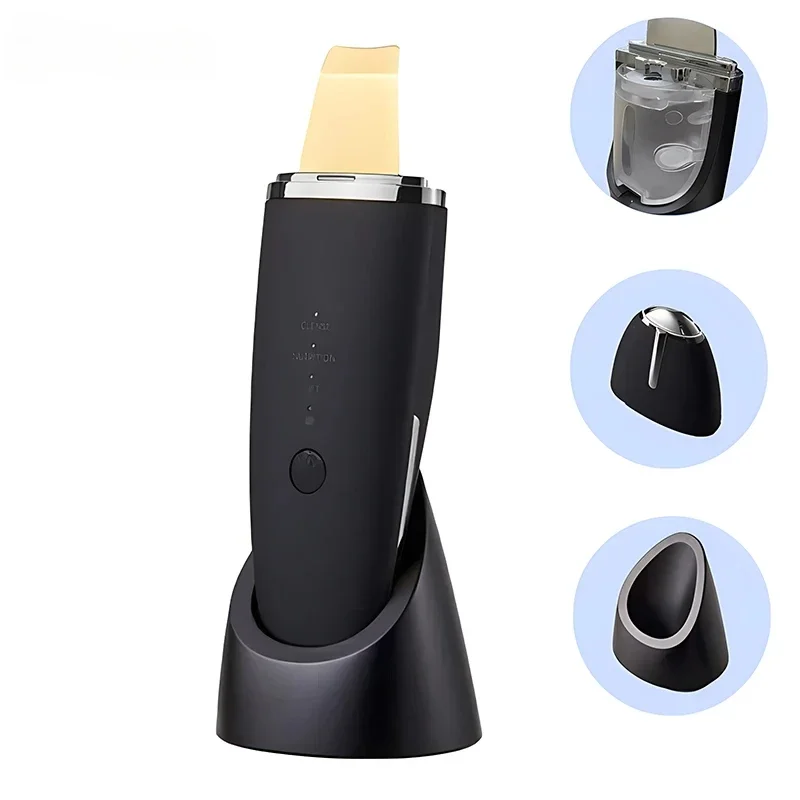 Electric Ultrasonic Skin Scraper Beauty Instrument Cleaning Pore Skin Scraper Blackhead Shovel Water Replenishing Spray