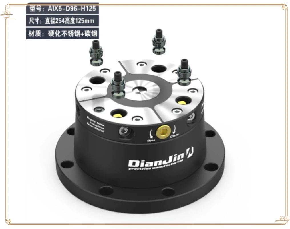 

Four or Five Axis Fixture Self Centering Vise Can Be Matched with Zero Point Quick Change Four Axis L-shaped Bridge Plate