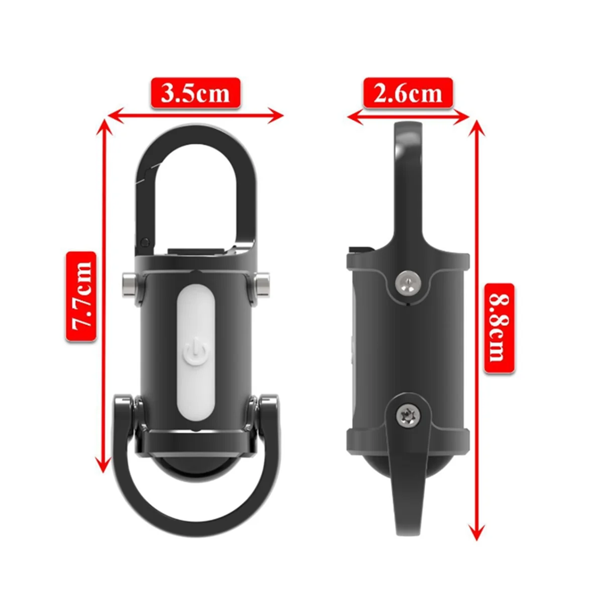 A79I 2025 Mini Torch Keychain Flashlight, 3 in 1 Flashlight & Power Bank & Keychain, Mini Flashlight for Emergency Power