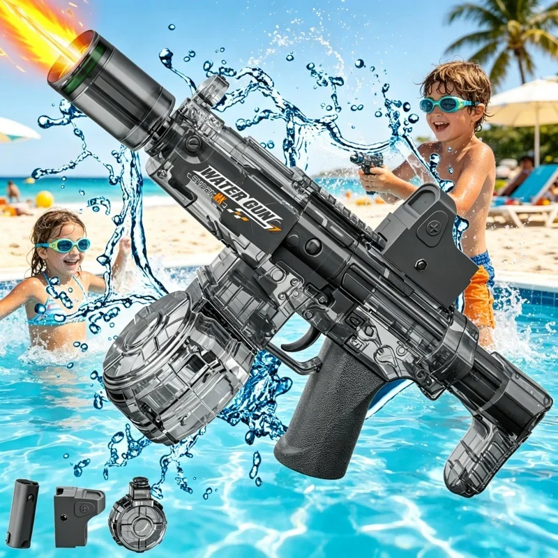 

Continuous Firing Children Electric Water Guns High Powered Shooting Automatic Water Blasters Summer Outdoor Game Toys for Kids