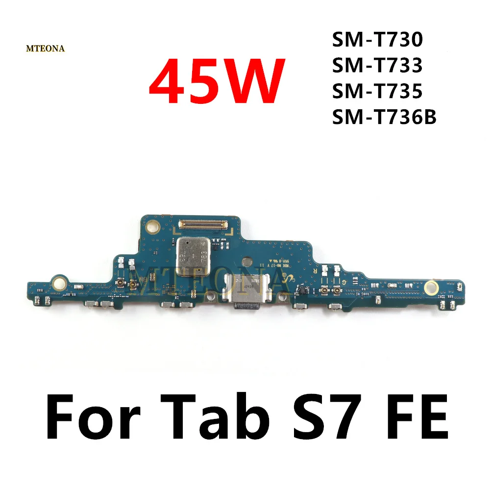 45W USB Type-C Charging Connector Port Board For Samsung Galaxy Tab S7 FE SM-T730 / T733 / T736B T735 Flex Cable Board