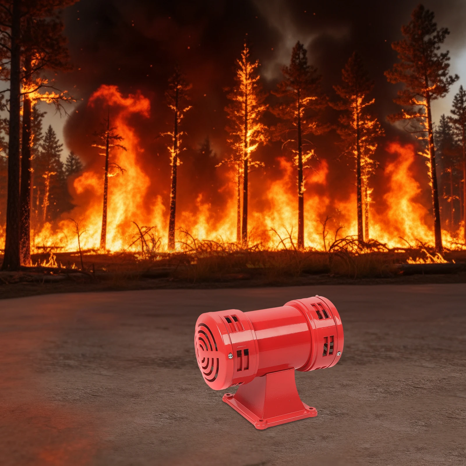 110V MS-490 Air Raid Sirens, 400W Electric Siren Air Raid Sound Siren Alarm, 140db Industrial Siren for Industrial Ships Mines