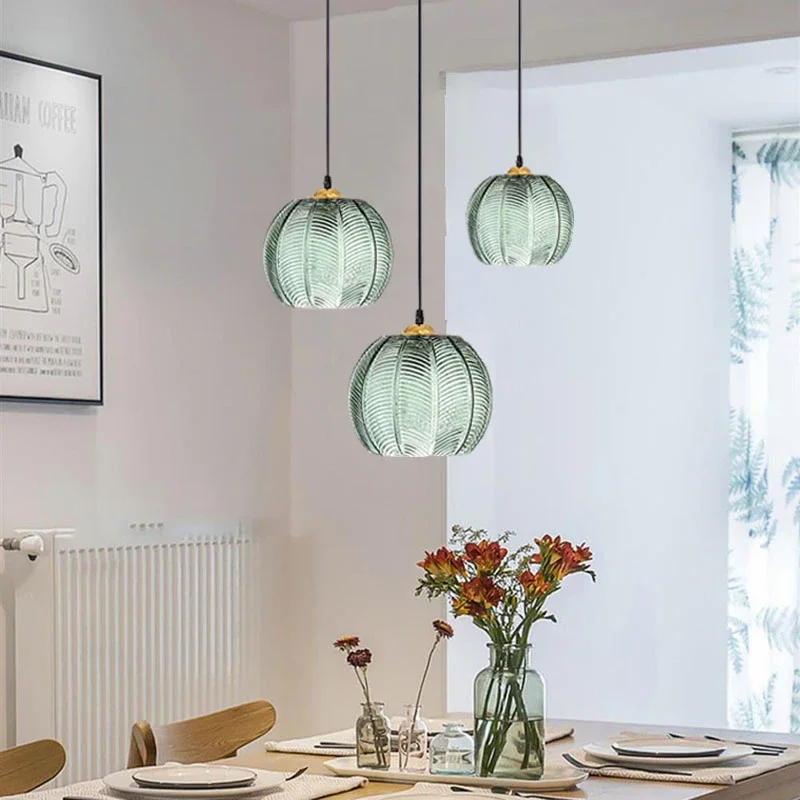 

Nordic LED Glass Pendant Light Artistic ColorsCeiling Lamp Living Room Bedroom Cloakroom Home Decoration High Quality Lighting