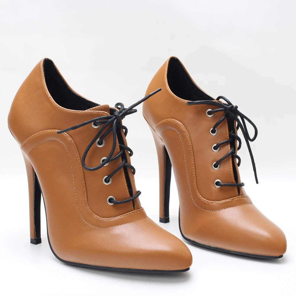 14CM Stiletto High Heel Unisex Oxford Vintage Fetish Pump Plus Size Shoes Party Shoes Size36-46 In Stock