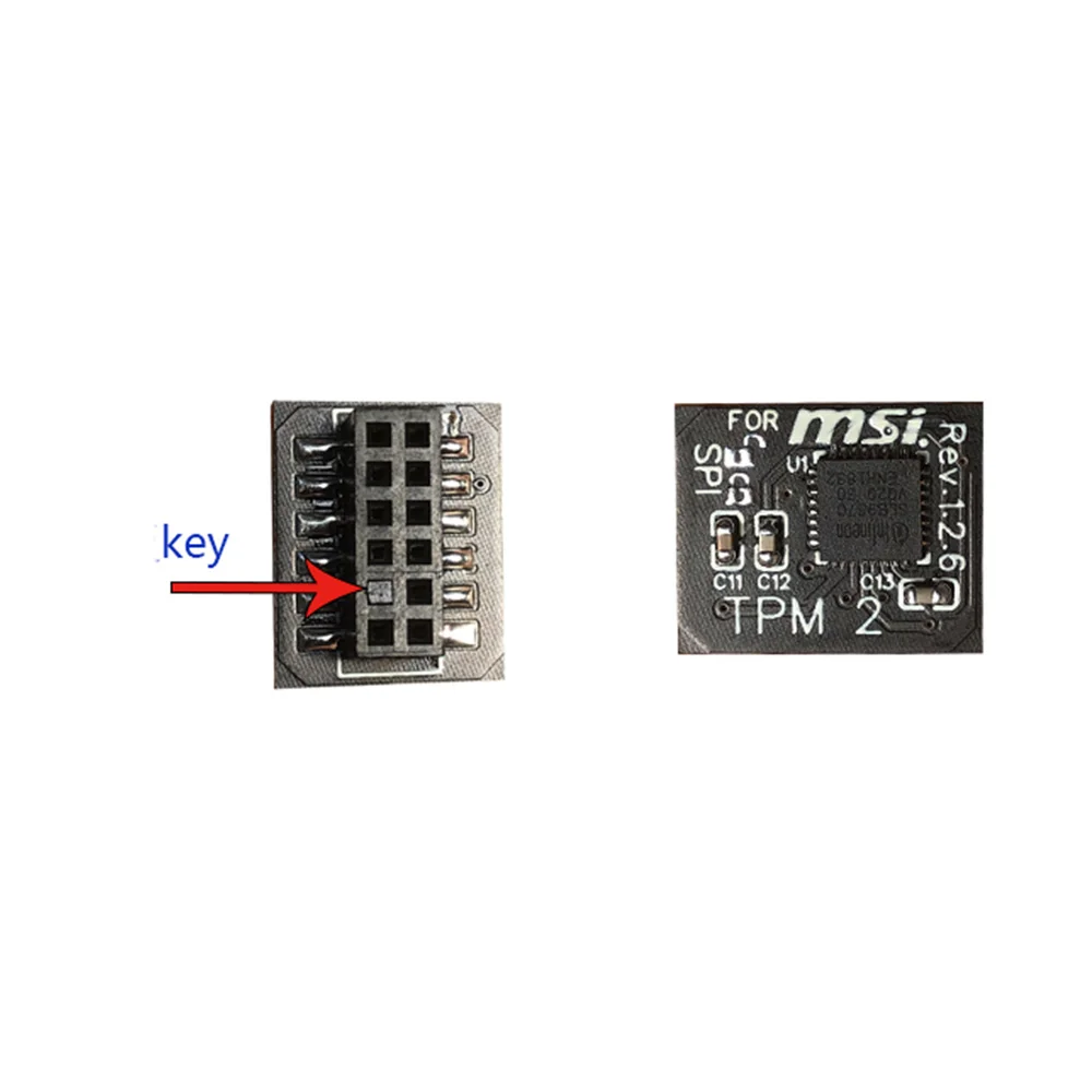 Módulo de seguridad de cifrado TPM 2,0, tarjeta remota SPI TPM2.0 de 12 pines para placa base MSI