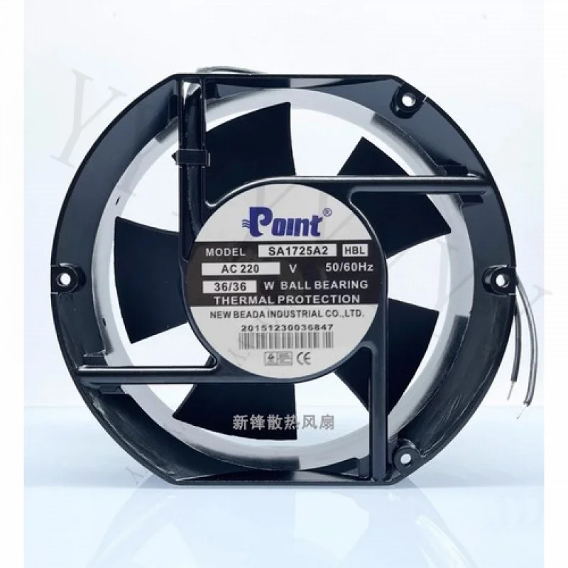 

Y+ FOR Polnt SA1725A2HBL 220V 36W 17251 17CM 2-Wire Aluminum Frame Cooling Fan