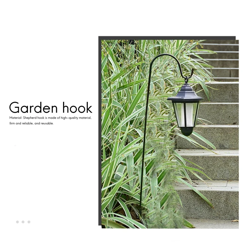 Shepherd Hooks Rust Resistant Garden Stake Outdoor Metal Plant Stand Hanger Bird Feeder Pole