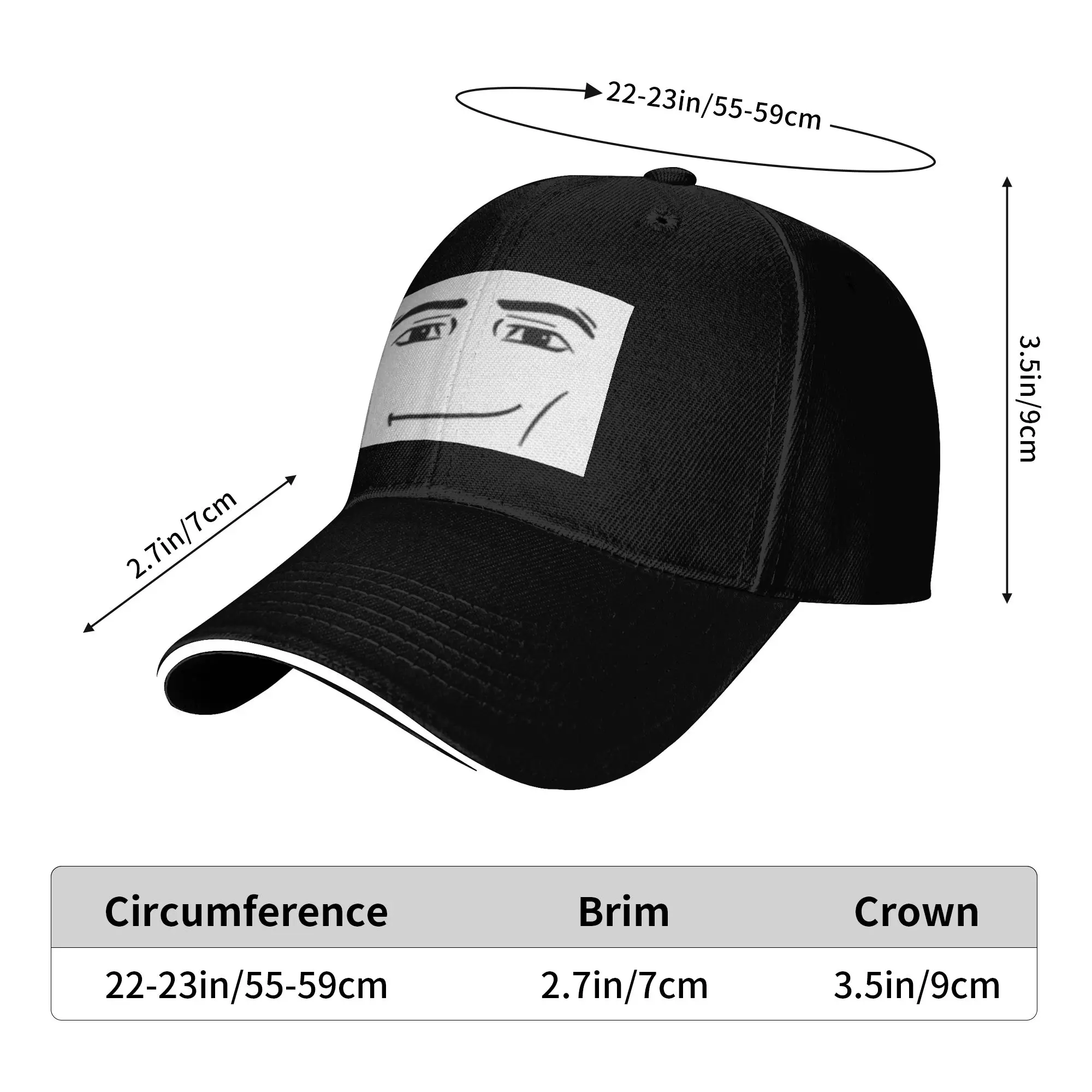 The man face Cap Casual Baseball Caps Adjustable Hat Hip Hop Summer Unisex Baseball Hats Customizable