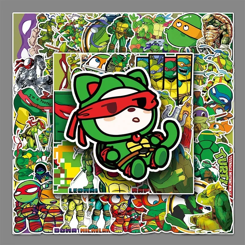 10/30/50Pcs Cartoon Teenage Mutant Ninja Turtles Stickers Laptop Suitcase Sticker Ninja Turtle Waterproof Graffiti Anime Sticker