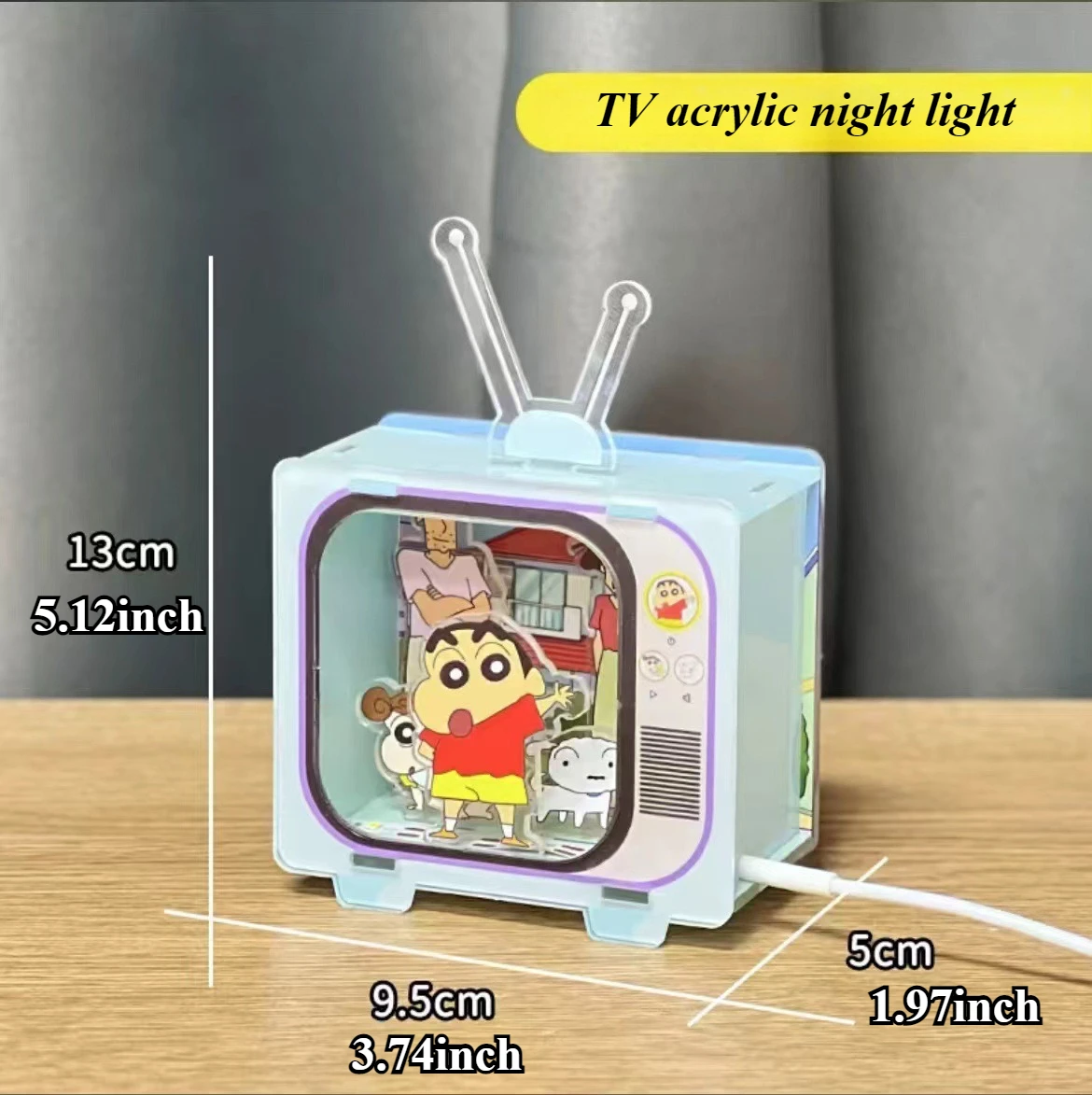 Crayon Shin chan Diy Anime Figuren Cartoon Acryl TV Nachtlampje Leuke Slaapkamer Slaapzaal Licht Ornamenten Jongen Meisje Kinderen Gift