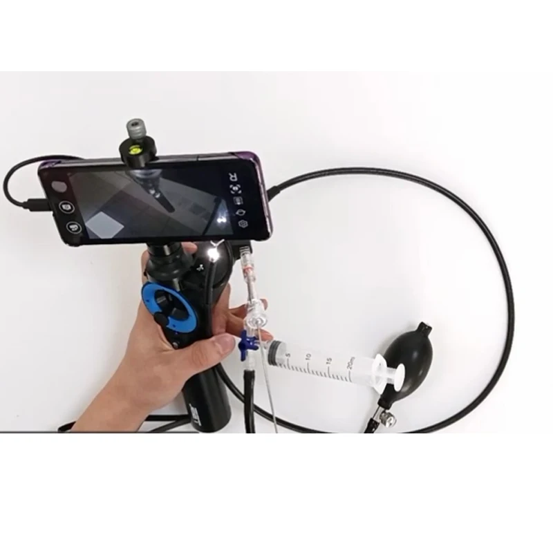 Vídeo laringoscópio, endoscopia com rotação 360 °, suporte para ios e android, fórceps de biópsia