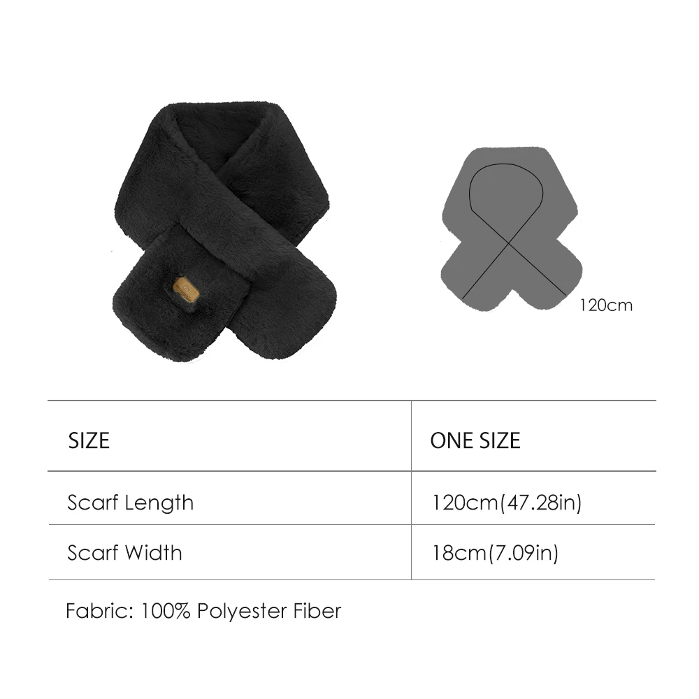 OhSunny الشتاء النساء وشاح سميك دافئ تقليد الأرنب الفراء لينة الحرارية أفخم الأوشحة بلون لطيف للفتيات الإناث