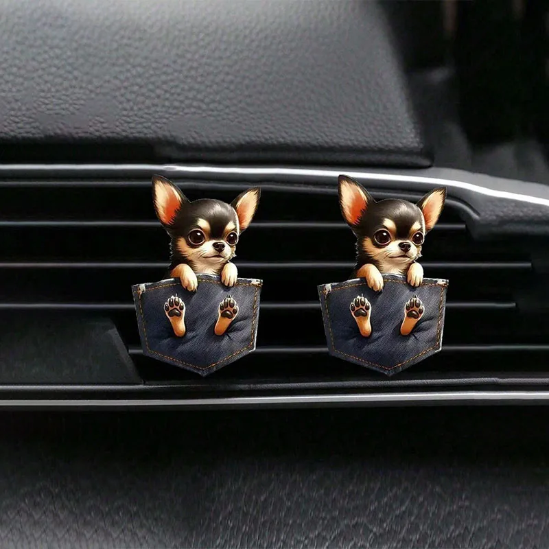 Cute Acrylic Car Vent Clip - Aromatherapy Air Freshener Holder, Waterproof Decorative Clip for Car AC Vents, Fun & Functional Ac