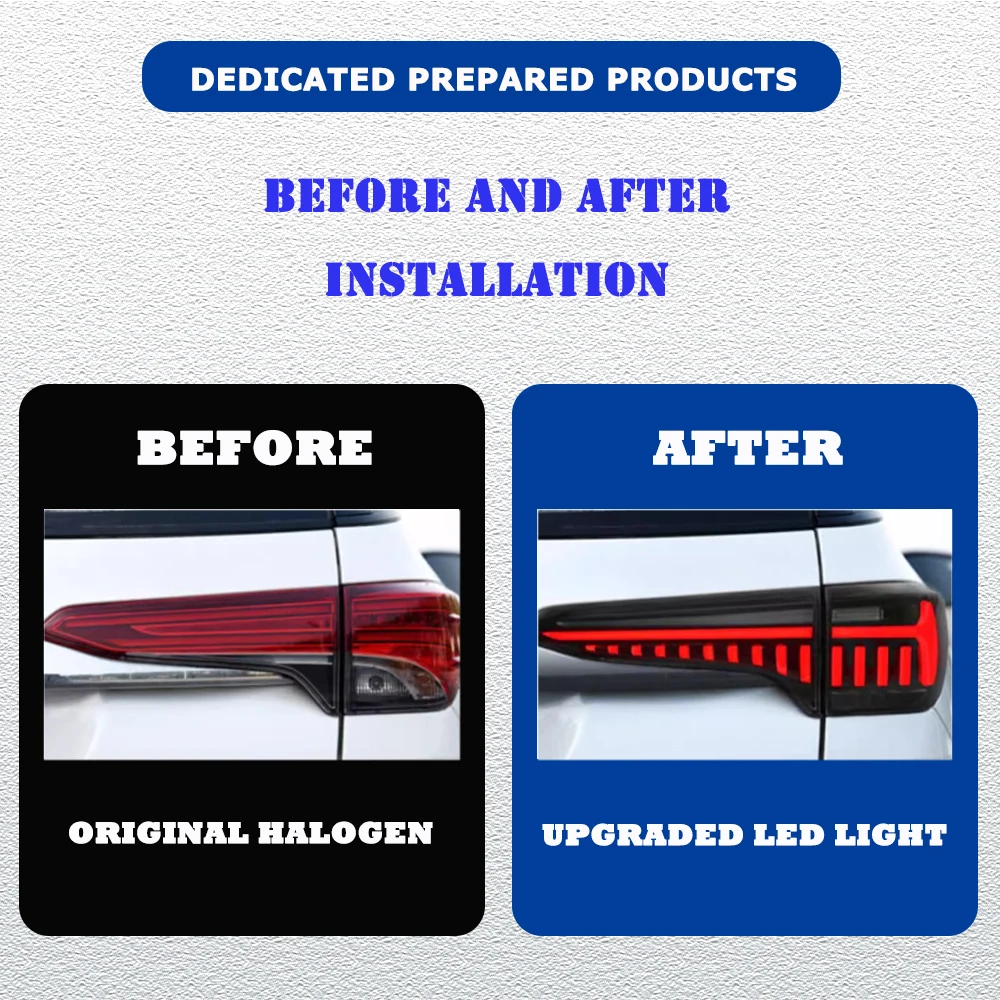Hot LED Tail Lights For Toyota Fortuner 16-24 New Style Full Led Car Taillights Assembly Signal Accessories Modified Lamp