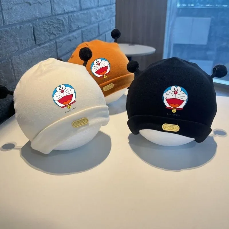 Miniso collaboration anime Doraemon peripheral Instagram cute hat baby autumn and winter new warm knitted newborn baby hat