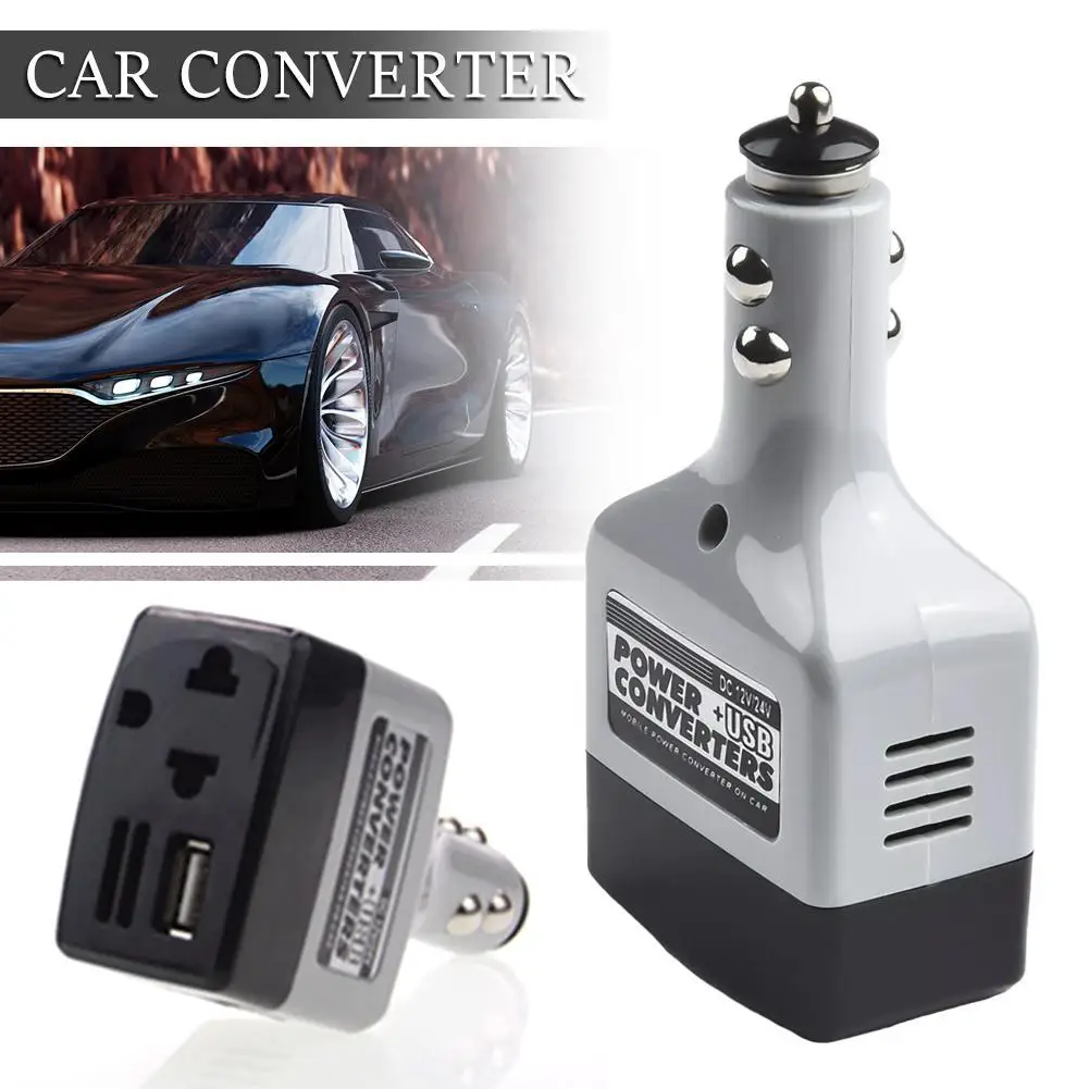 

12v/24v To 220V DC To AC Car Power Converter Adapters Inverter USB Outlet Charger Car Converter Universally Power Transformers